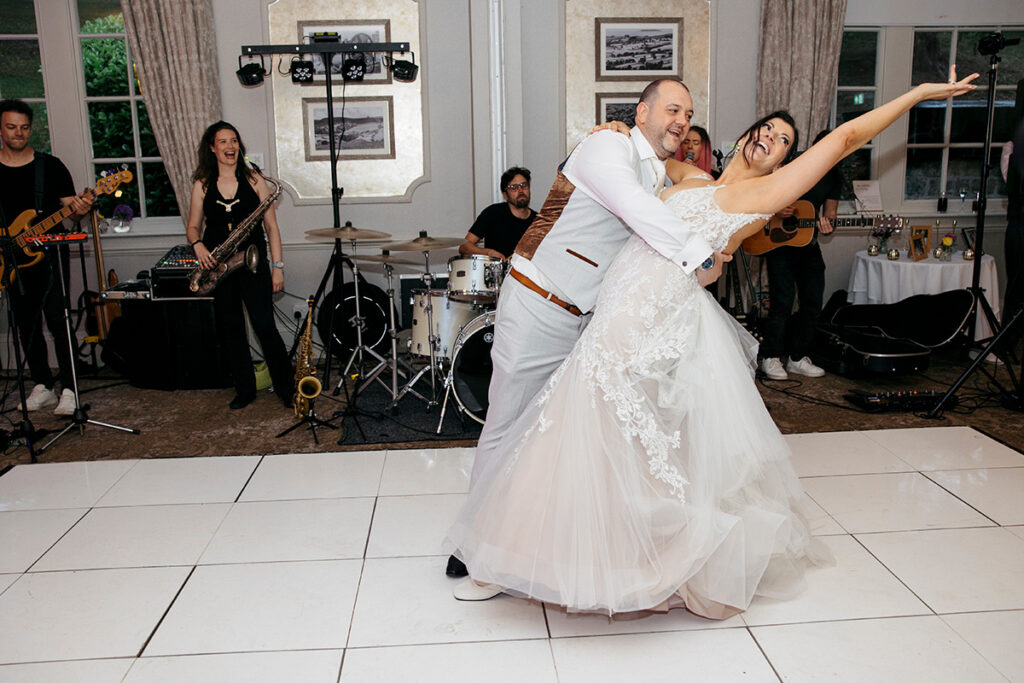 Ben and Helen’s first dance at Wood Hall Wetherby with 5-piece wedding band